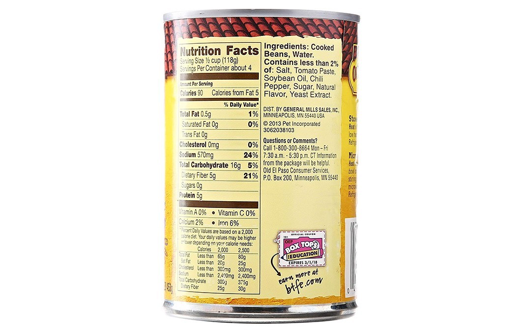Old El Paso Vegetarian Refried Beans    Tin  453 grams